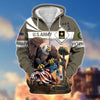 BlueJose Premium Proudly Served US Veteran Zip Hoodie