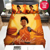 BlueJose Personalized Black Boy Dunking Basketball Custom Name Duvet Cover Bedding Set