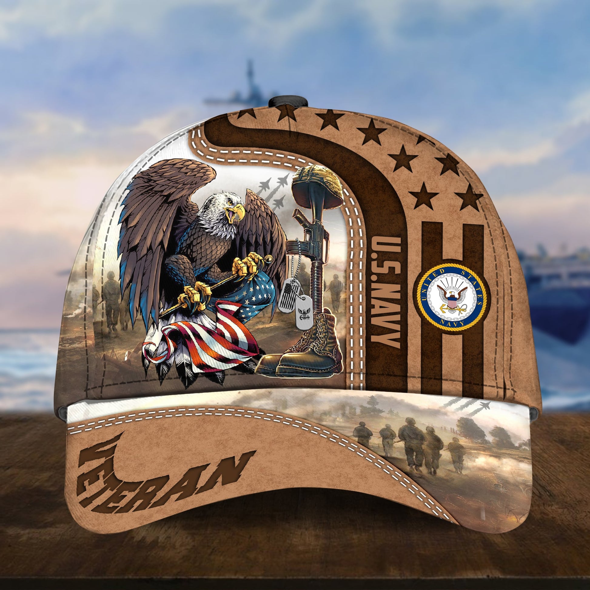 BlueJose Premium Eagle US Veteran Cap APVC241005