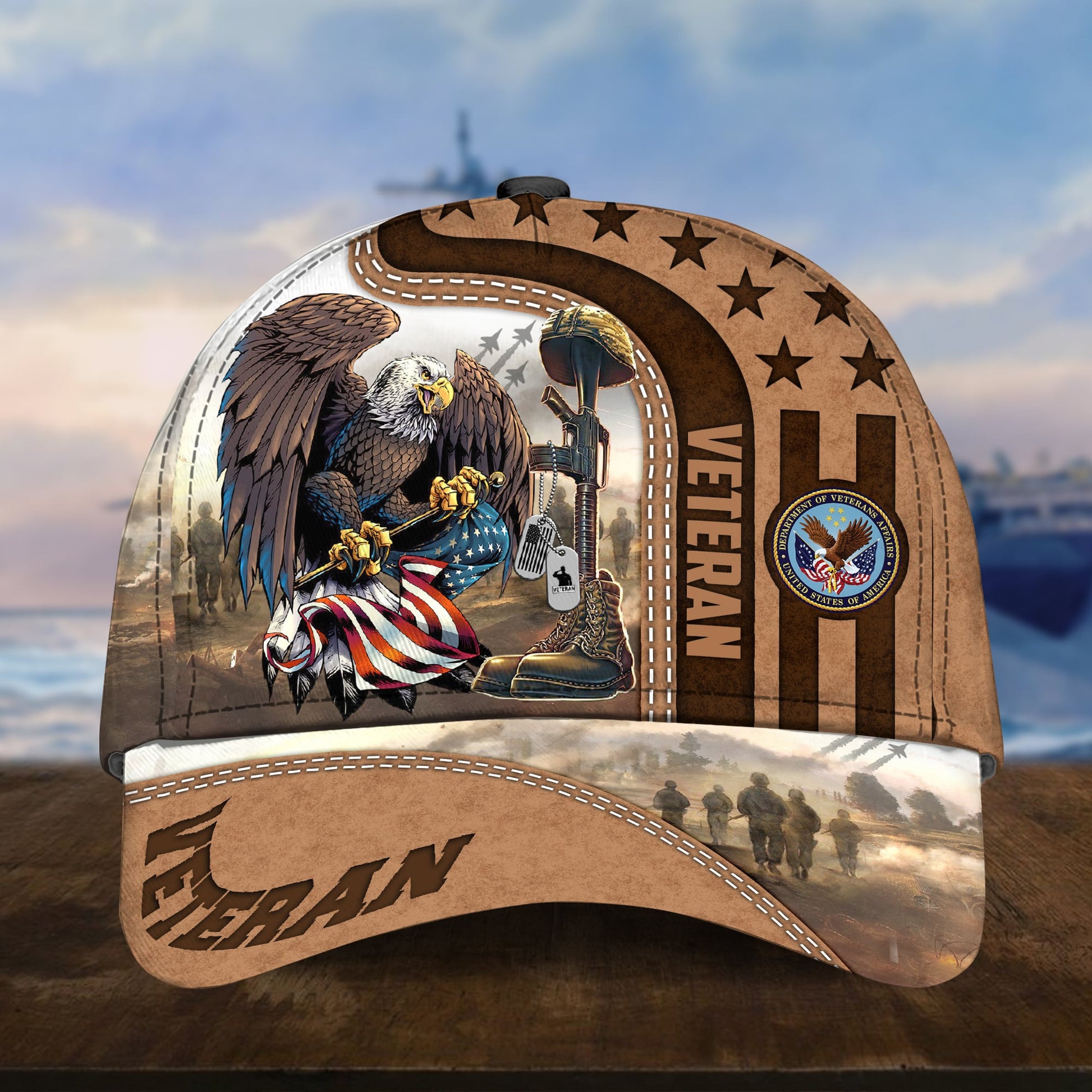 BlueJose Premium Eagle US Veteran Cap APVC241005