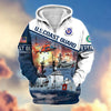 BlueJose Premium Proudly Served US Veteran Zip Hoodie