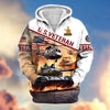 BlueJose Premium Proudly Served US Veteran Zip Hoodie