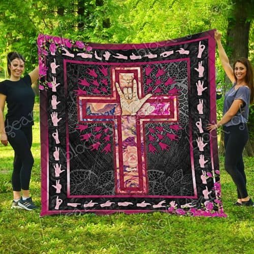 BlueJose Sign Language I Love You Quilt DK517