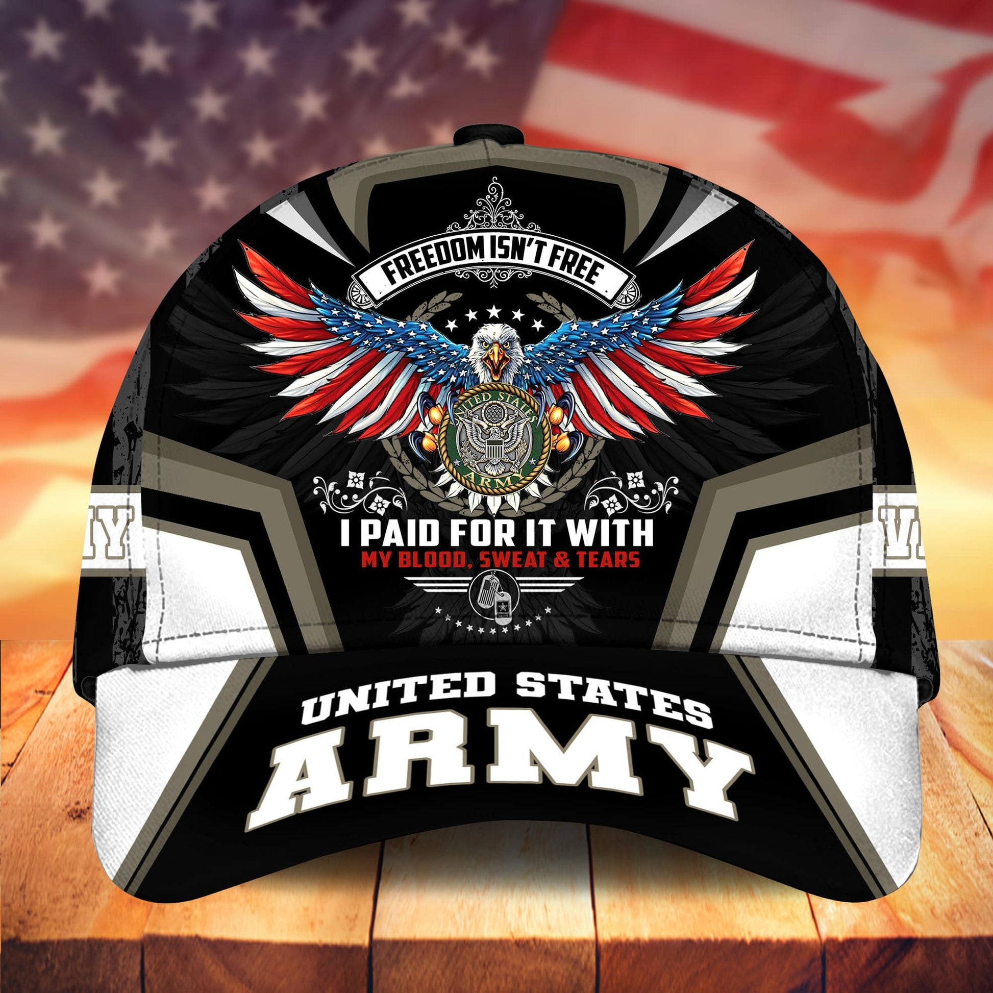 BlueJose Premium Freedom Is Not Free US Veteran Cap APVC151102