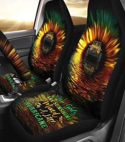 BlueJose Jeep Girls Are Sunshine Sunflower Water Car Seat Cover