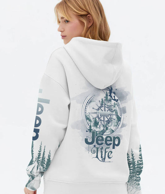 BlueJose Jeep Life Mountain Compass Hoodie
