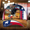 BlueJose Premium Eagle Texas Pride 3D Printed Hat Personalized