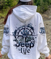BlueJose Jeep Life Compass Dog Paw Hoodie