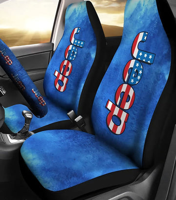 BlueJose Jeep America Automotive Car Seat Cover