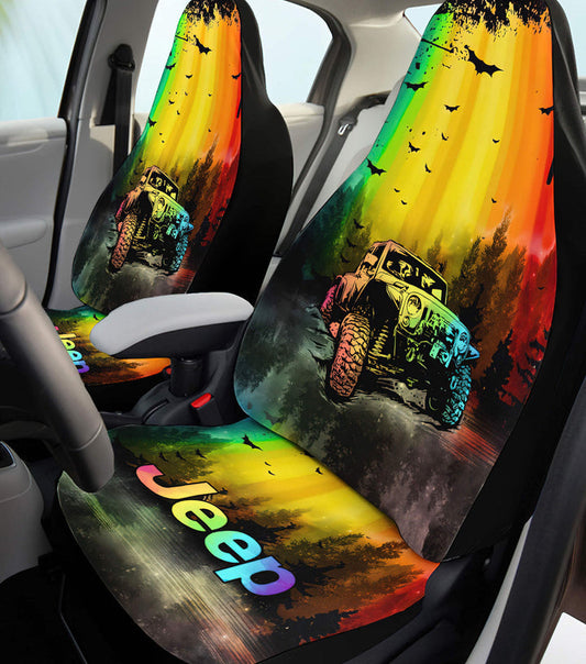 BlueJose Jeep Rainbow Car Seat Cover