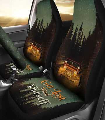 BlueJose Get Lost Find Yourself Jeep Car Seat Cover