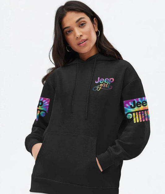 BlueJose Jeep Life Compass Beach Tie Dye Hoodie
