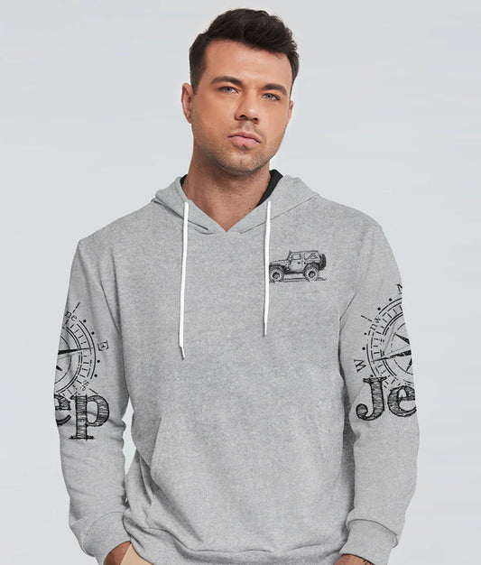 BlueJose Jeep Life Drawing Compass Hoodie