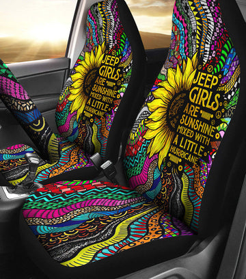 BlueJose Jeep Girls Are Sunshine Hippie Car Seat Cover