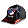 BlueJose Premium Eagle Patriotic 3D Cap America Map Personalized