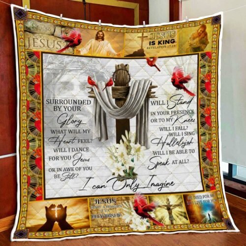 BlueJose Surrounded By Your Glory Jesus Cardinal Christian Quilt Blanket