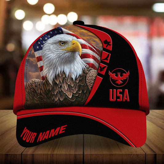 BlueJose Premium Eagle Patriot 3D Art Cap Usa Eagle Hat Multicolor Personalized
