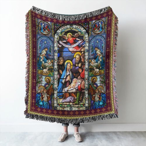 BlueJose Jesus Christ Family Woven Blanket Tapestry TRL488WB