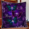 BlueJose God Faith Hope Love Butterfly Quilt Blanket UXGO49QI