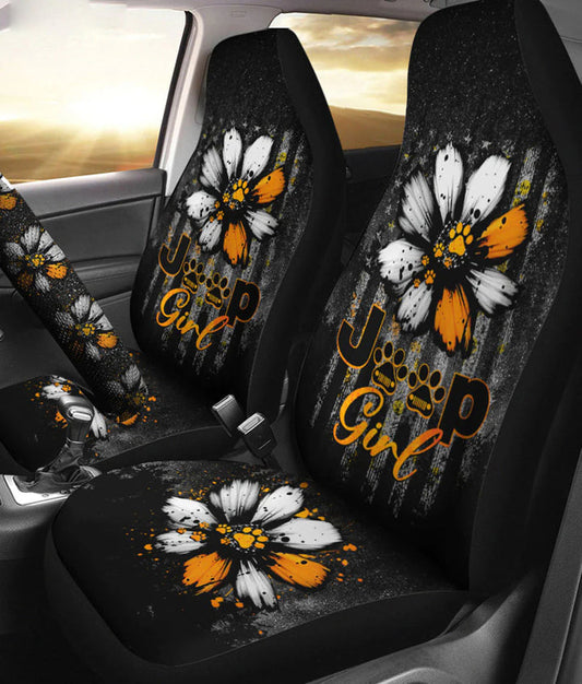 BlueJose Jeep Girl Dog Paw Daisy Car Seat Cover