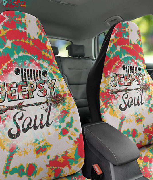 BlueJose Jeepsy Soul Tie Dye Art Automotive Car Seat Cover