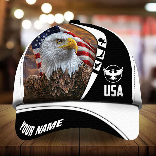 BlueJose Premium Eagle Patriot 3D Art Cap Usa Eagle Hat Multicolor Personalized