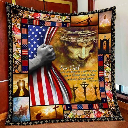 BlueJose Jesus Christian American Quilt Blanket