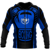 BlueJose Boxing Black & Royal Blue 3D Hoodie