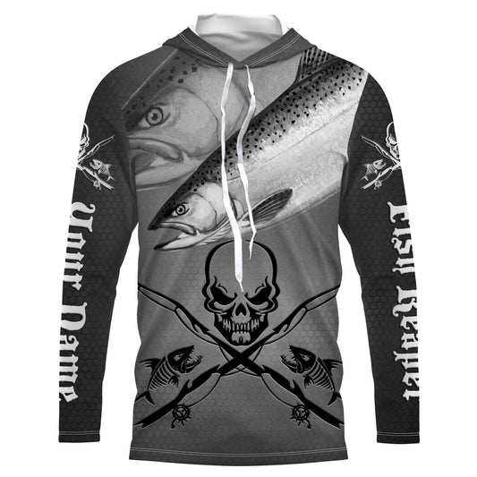 BlueJose Halloween Chinook Salmon Fish Reaper Custom Long Sleeve