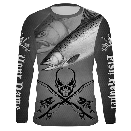 BlueJose Halloween Chinook Salmon Fish Reaper Custom Long Sleeve