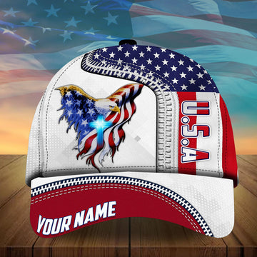BlueJose Personalized Us Eagle American Patriot Classic Cap