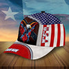 BlueJose Custom Name Eagle Civil War Flag Memories Cap