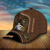 BlueJose Personalized Leather American Pride Eagle Patriotic Cap, Perfect Gift For Father'S Day
