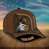 BlueJose Personalized Leather American Pride Eagle Patriotic Cap, Perfect Gift For Father'S Day