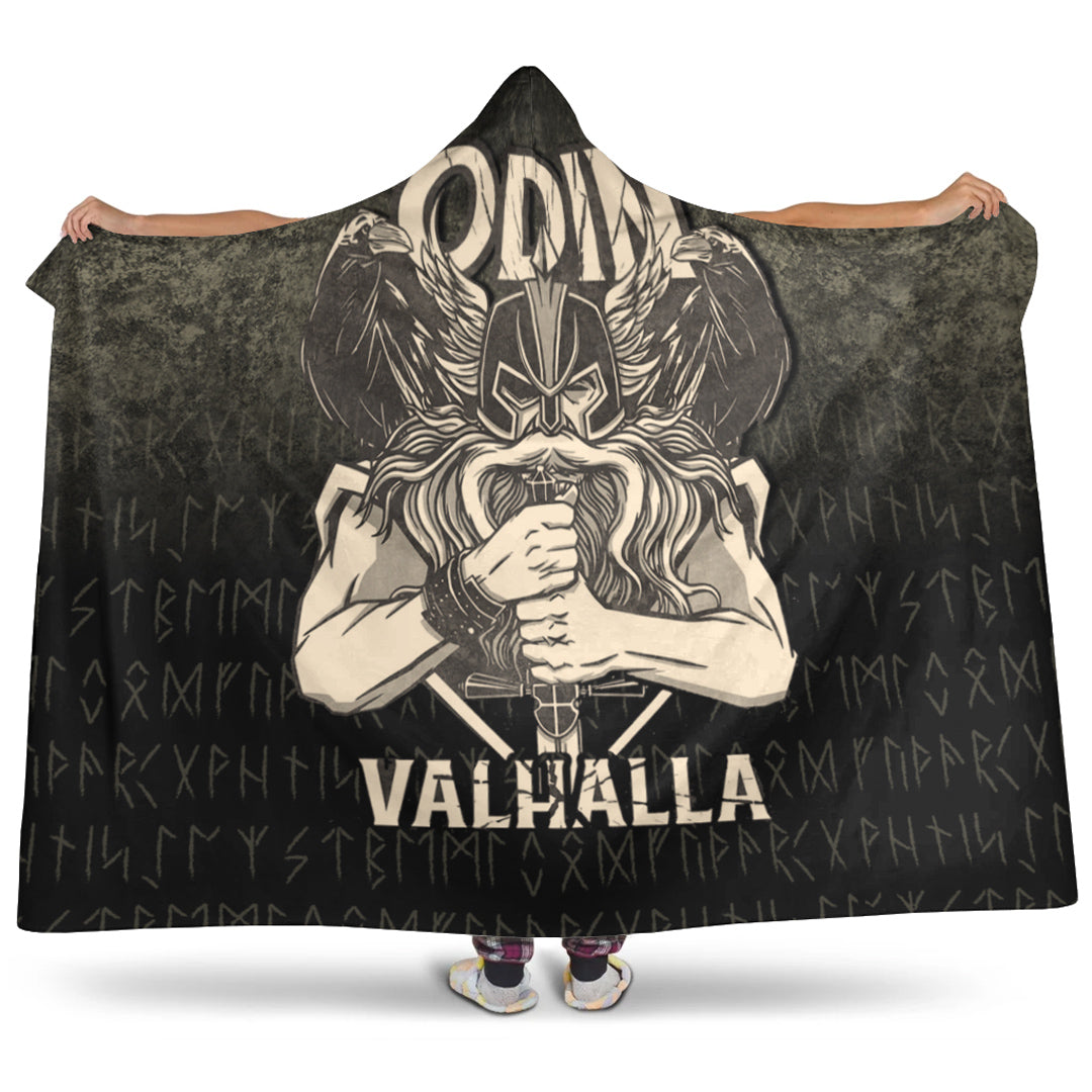 VikingStyle Hooded Blanket - Odin Valhalla Hooded Blanket A7