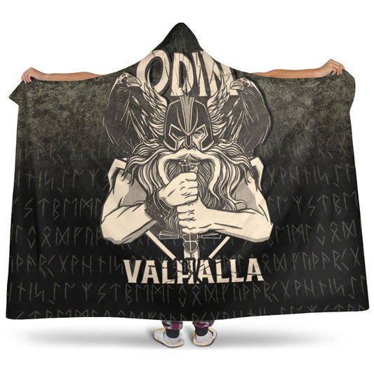 VikingStyle Hooded Blanket - Odin Valhalla Hooded Blanket A7