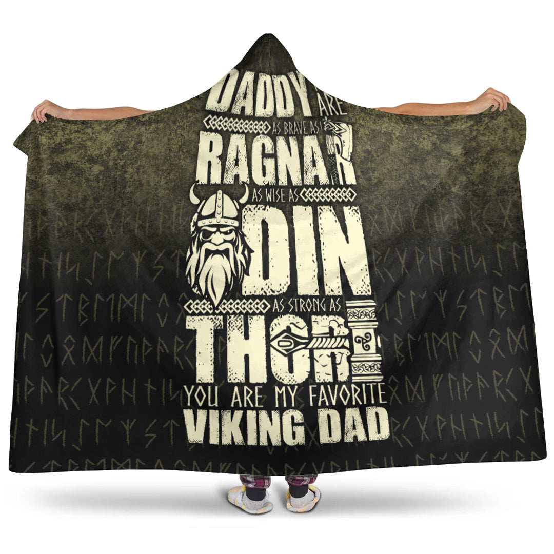 VikingStyle Hooded Blanket - Daddy You Are As Brave As Ragnar 2 Hooded Blanket A7