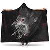 VikingStyle Hooded Blanket - Fenrir Wolf Arrow and Blood Hooded Blanket A35