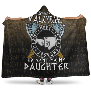 VikingStyle Hooded Blanket - I asked Odin for a Valkyrie Viking Daughter Hooded Blanket A7