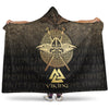 VikingStyle Hooded Blanket - Vikings- Golden- Raven Hooded Blanket A7