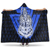 VikingStyle Hooded Blanket -Viking Odin Wolf Blue Hooded Blanket A95