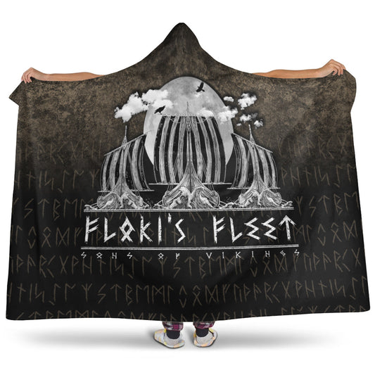 VikingStyle Hooded Blanket - Floki's Fleet Hooded Blanket A7