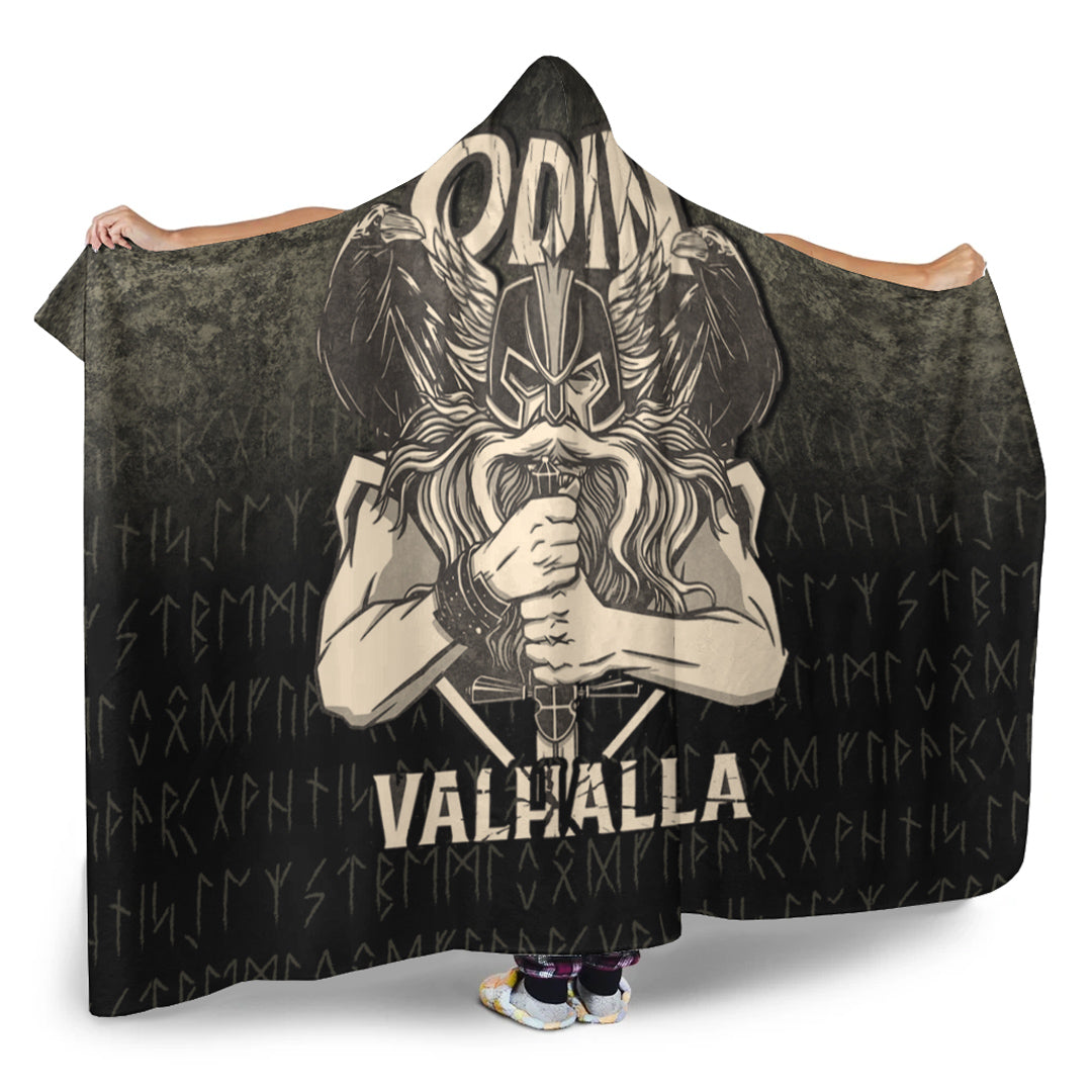 VikingStyle Hooded Blanket - Odin Valhalla Hooded Blanket A7