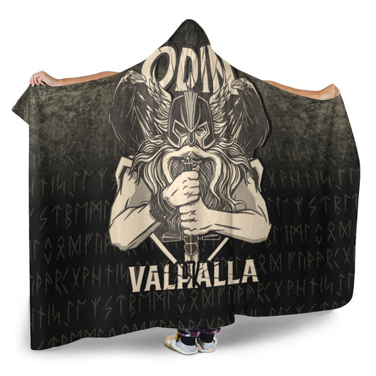 VikingStyle Hooded Blanket - Odin Valhalla Hooded Blanket A7