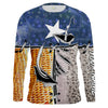 Bluejose Redfish, Trout, Flounder Texas Slam Texas Flag Custom Fishing Shirts, Texas