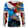 Bluejose Goliath Grouper Fishing 3D Florida Flag Patriot Custom Name All Over Print Shirts - Personalized Fishing Gifts