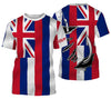 Bluejose Hawaii State Fishing Custom Hawaiian Flag 3D Fish Hook   Long Sleeve  Personalized  Gifts