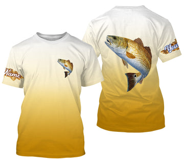 BlueJose Redfish Fishing Custom Name Shirt