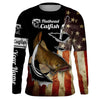 Bluejose Flathead Catfish Fishing Fish Hook American Flag Custom Name 3D Shirts