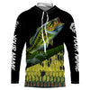 Bluejose Custom Largemouth Bass Fishing Jerseys, Personalized Bass Fishing Scales Fishing Long Sleeve Shirts